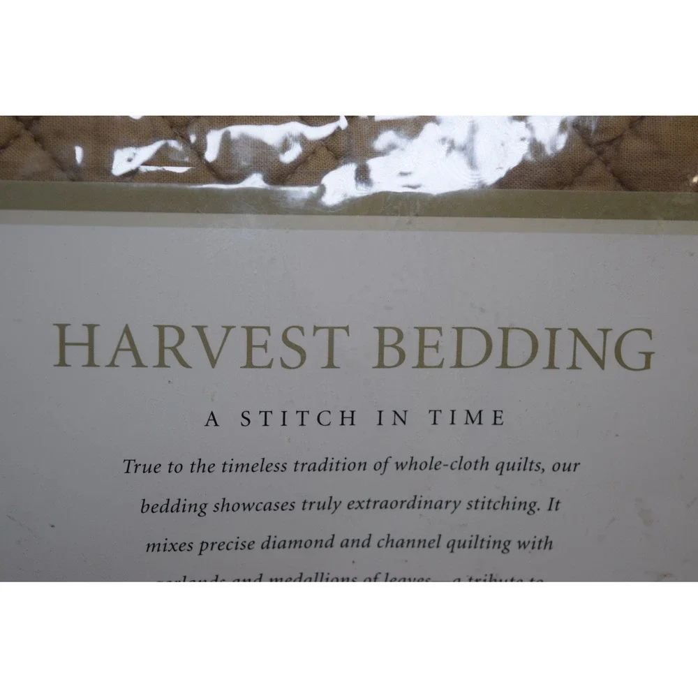NOS Restoration Hardware Harvest Bedding European Pillow Sham 26x26 Tan NEW